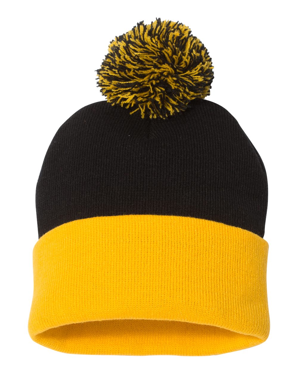 Embroidered Pom Pom Beanie
