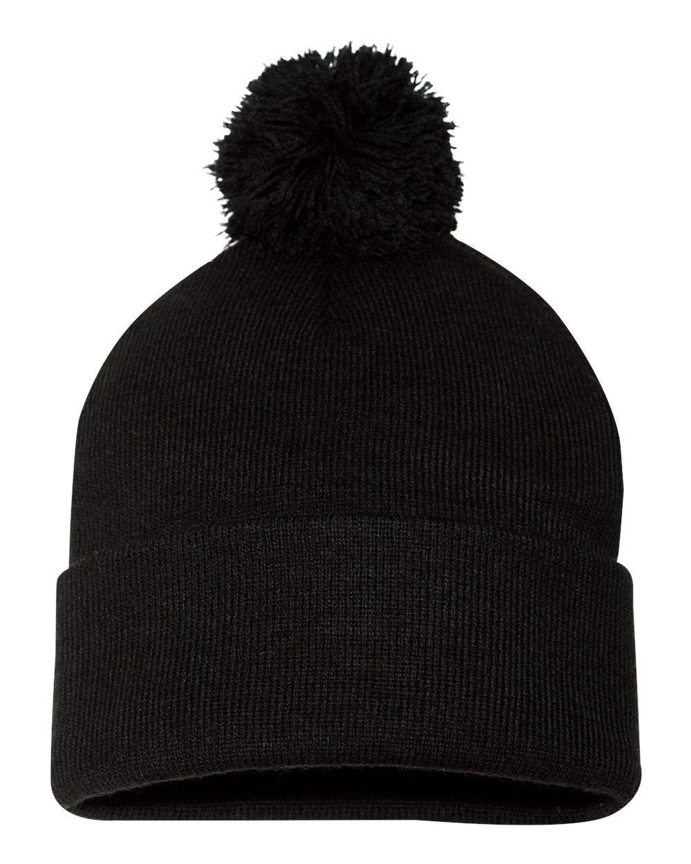 Embroidered Pom Pom Beanie