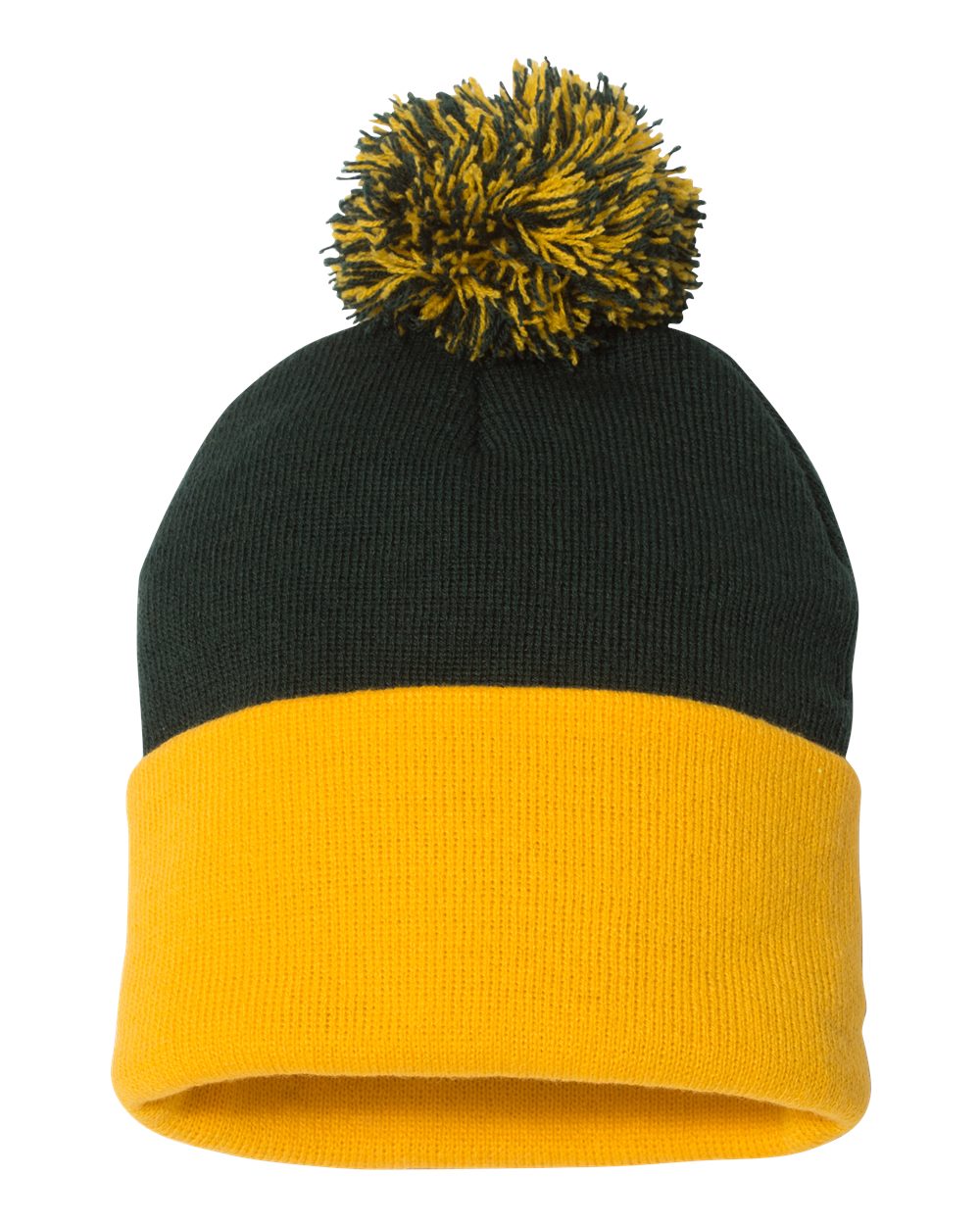 Embroidered Pom Pom Beanie