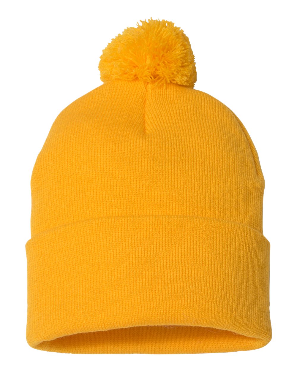 Embroidered Pom Pom Beanie
