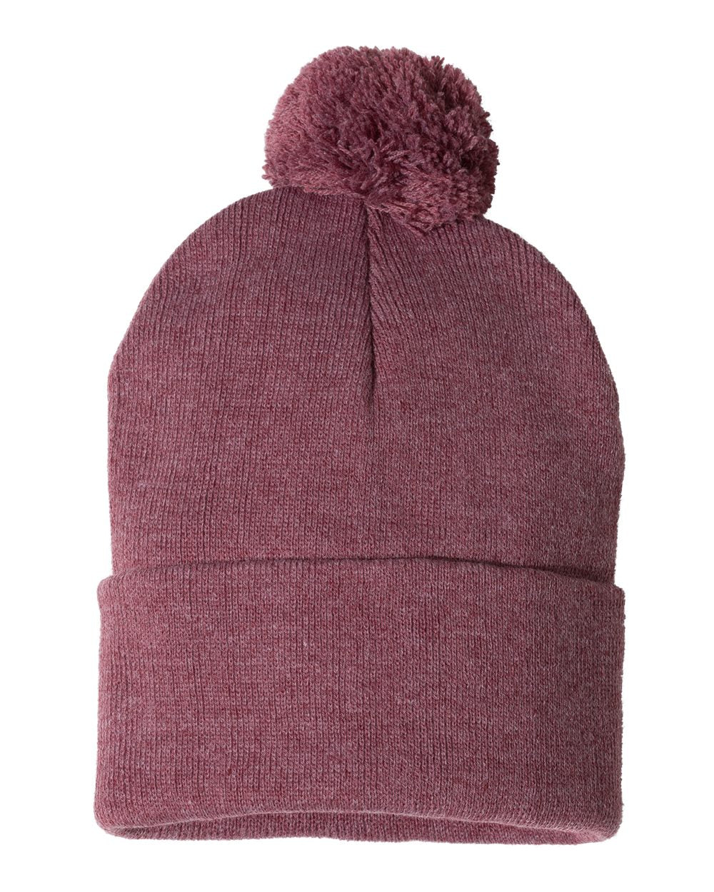 Embroidered Pom Pom Beanie