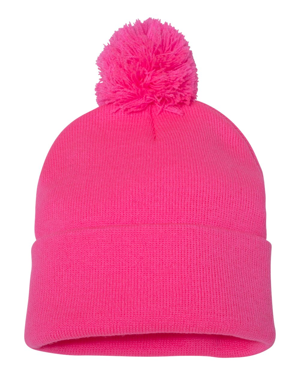 Embroidered Pom Pom Beanie